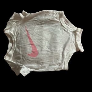 Nike Baby Onesie with Pink Logo